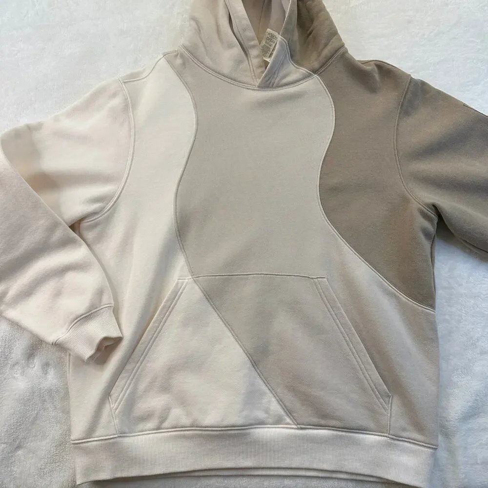 Alo Yoga Make Waves Hoodie Ivory Bone Gravel XS Womens / XXS Mens Sweatshirt EUC - Picture 12 of 16